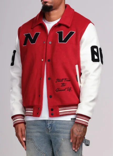 Nvlty All Star Varsity Jacket Red (9)