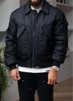 Nvlty Aviator Flight Coat Black (4)