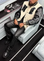 Nvlty Built From The Ground Up Varsity Jacket Ivory (4)