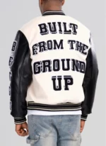 Nvlty Built From The Ground Up Varsity Jacket Ivory (7)