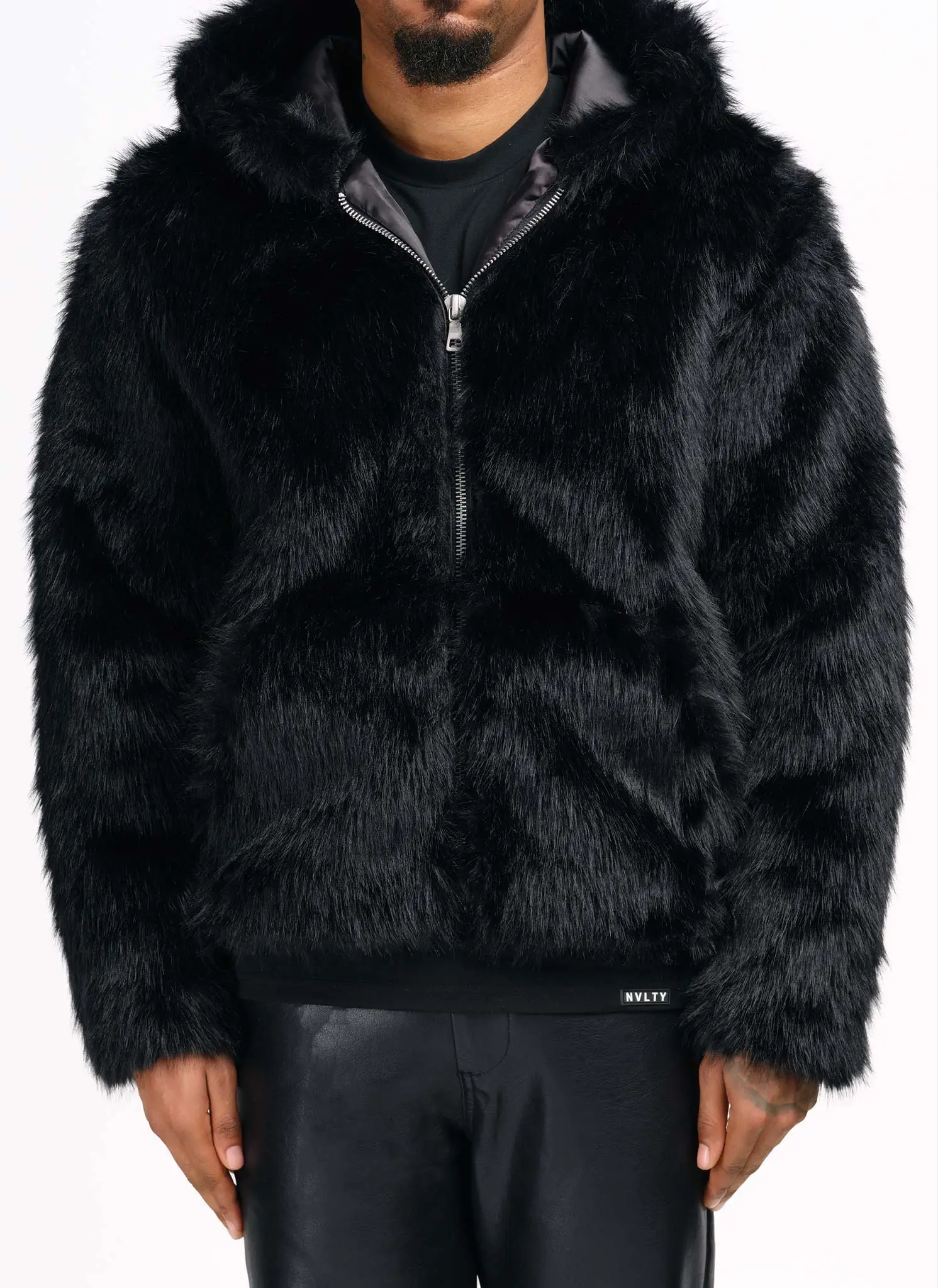 Nvlty Fur Jacket Black (1) Nvlty Fur Jacket Black (1)