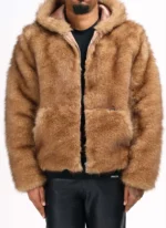 Nvlty Fur Jacket Brown (1)