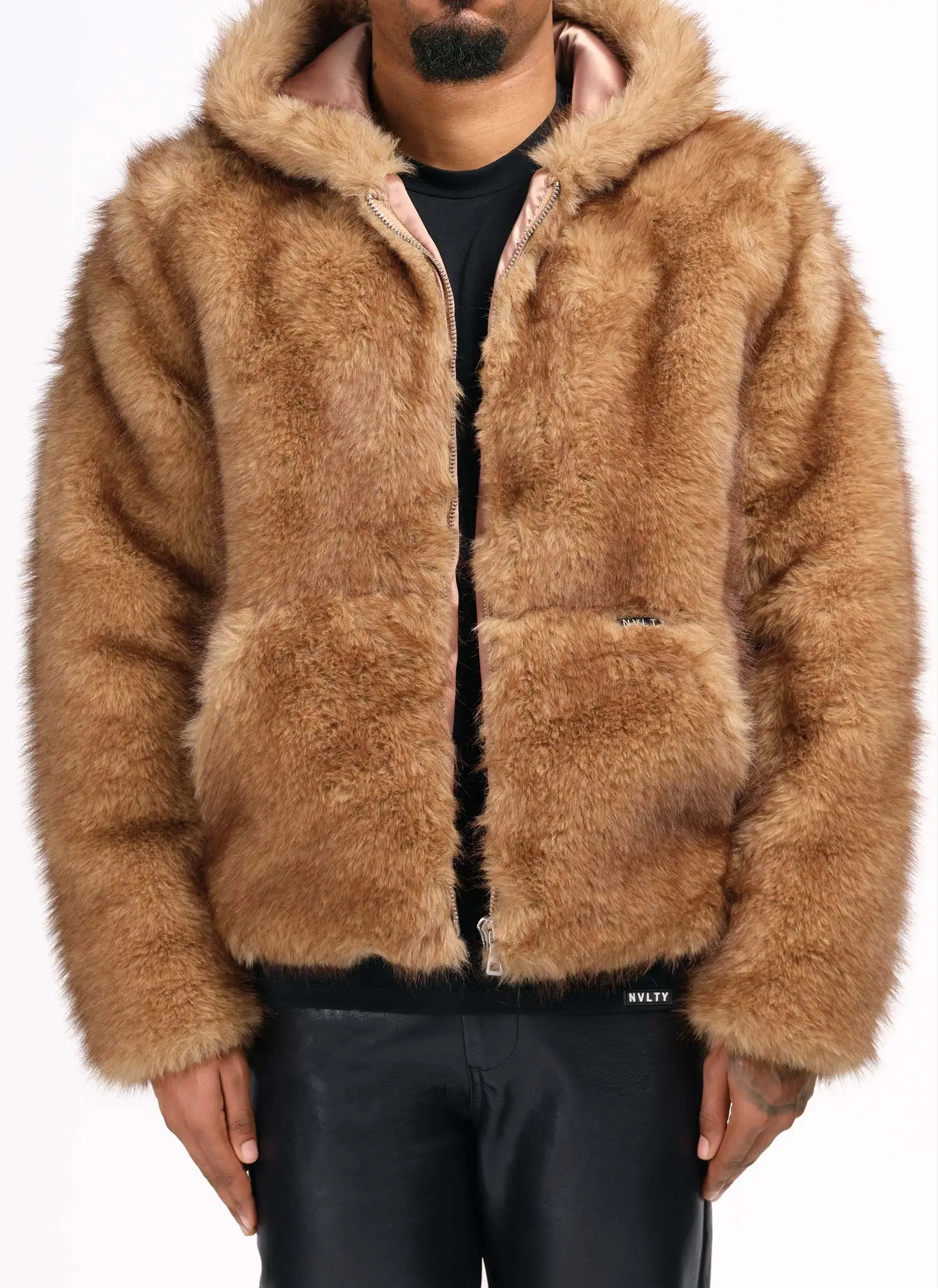 Nvlty Fur Jacket Brown (1) Nvlty Fur Jacket Brown (1)