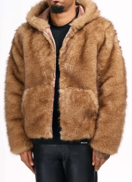 Nvlty Fur Jacket Brown (11)