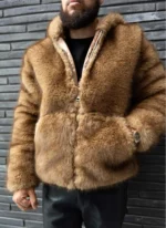 Nvlty Fur Jacket Brown (4)
