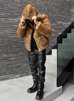 Nvlty Fur Jacket Brown (7)