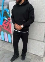 Nvlty Heavyweight Essential Hoodie Black (2)