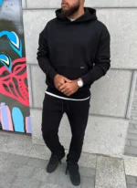 Nvlty Heavyweight Essential Hoodie Black (5)