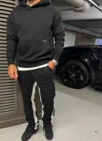 Nvlty Heavyweight Essential Hoodie Black (8)