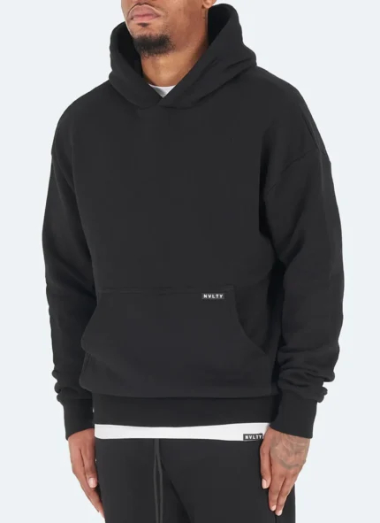 Nvlty Heavyweight Essential Hoodie Black (9)