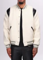 Nvlty Heavyweight Wool Bomber Jacket Ivory (1)