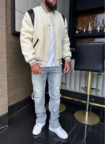 Nvlty Heavyweight Wool Bomber Jacket Ivory (4)