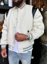 Nvlty Heavyweight Wool Bomber Jacket Ivory (5)