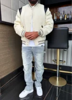 Nvlty Heavyweight Wool Bomber Jacket Ivory (6)