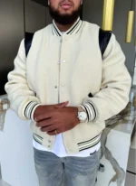 Nvlty Heavyweight Wool Bomber Jacket Ivory (7)
