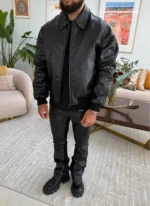 Nvlty Interlock Aviator Jacket Black (4)