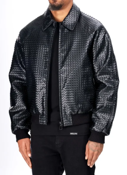 Nvlty Interlock Aviator Jacket Black (9)
