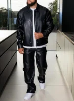 Nvlty Leather Carpenter Rivet Jacket Black (5)