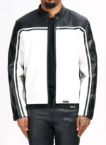 Nvlty Moto Racer Biker Jacket BlackIvory (1)