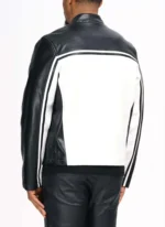 Nvlty Moto Racer Biker Jacket BlackIvory (10)