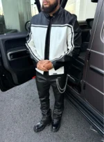 Nvlty Moto Racer Biker Jacket BlackIvory (5)