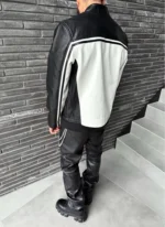 Nvlty Moto Racer Biker Jacket BlackIvory (6)