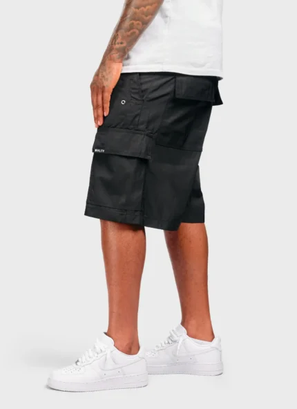 Nvlty Nylon Cargo Shorts Black (3)