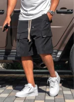 Nvlty Nylon Cargo Shorts Black (8)