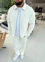 Nvlty Twill Pocket Square Jacket Ivory (2)