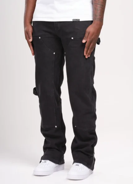 Nvlty Vintage Carpenter Rivet Jeans Black (9)