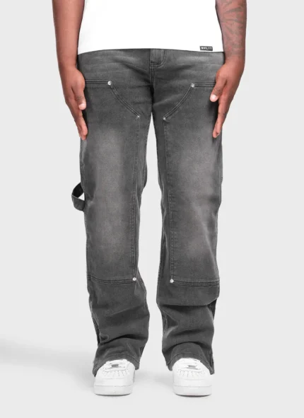 Nvlty Vintage Carpenter Rivet Jeans Grey (1)