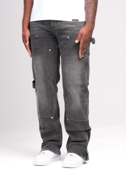Nvlty Vintage Carpenter Rivet Jeans Grey (8)