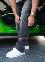 Nvlty Vintage Carpenter Studded Jeans Black (5)