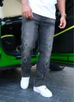 Nvlty Vintage Carpenter Studded Jeans Black (7)