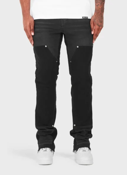 Nvlty Vintage Flare Carpenter Jeans Black (1)