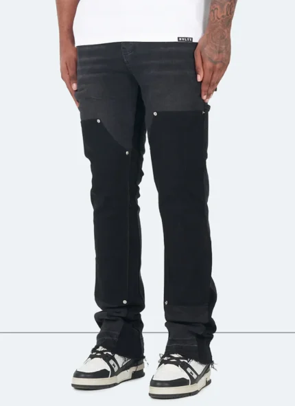 Nvlty Vintage Flare Carpenter Jeans Black (7)
