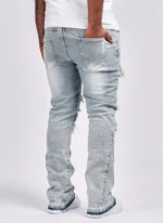 Nvlty Vintage Flare Ripped & Repaired Jeans Blue (3)