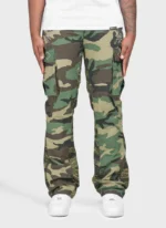 Nvlty Vintage Flare Studded Cargos Camo (1)