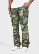 Nvlty Vintage Flare Studded Cargos Camo (11)