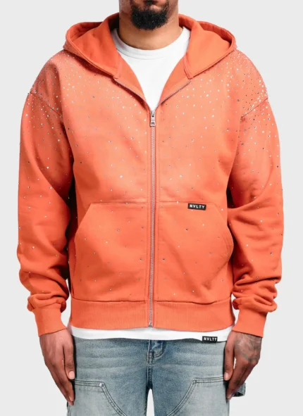 Nvlty Vintage Flooded VVS Zip Hoodie Orange (1)