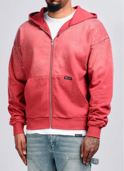 Nvlty Vintage Flooded VVS Zip Hoodie Red (9)