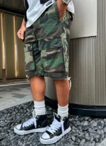 Nvlty Vintage Lace Cargo Shorts Camo (6)