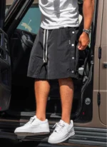 Nvlty Vintage Nylon Snapper Shorts Black (3)