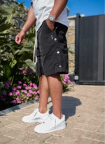 Nvlty Vintage Nylon Snapper Shorts Black (6)