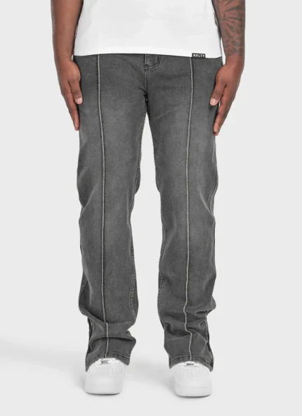 Nvlty Vintage Pleat Jeans Grey (1)