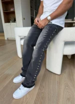 Nvlty Vintage Pyramid Studded Jeans Black (2)