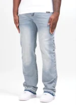 Nvlty Vintage Pyramid Studded Jeans Blue (10)