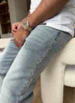 Nvlty Vintage Pyramid Studded Jeans Blue (3)
