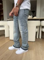 Nvlty Vintage Pyramid Studded Jeans Blue (4)