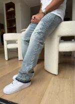 Nvlty Vintage Pyramid Studded Jeans Blue (5)